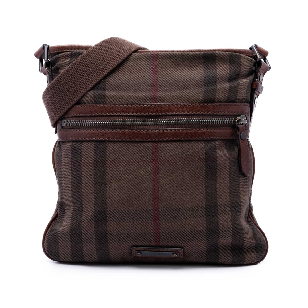 Pre-Loved Burberry Exploded Check Cotton Crossbody